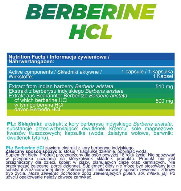 Berberine HCl 510 mg | Extract from Indian Barberry - 90 capsules