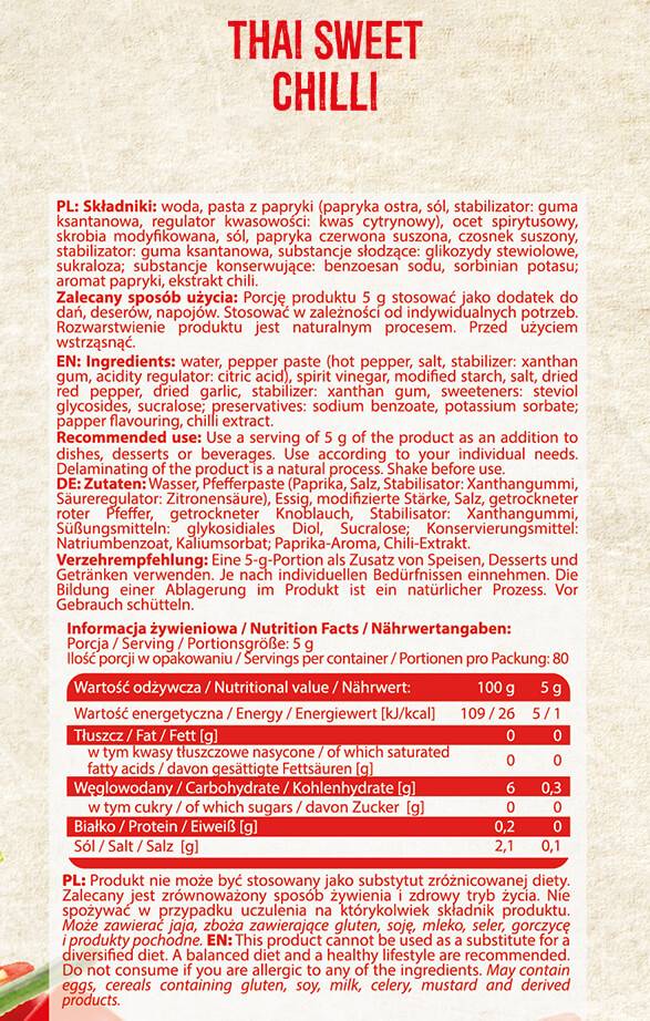 Thai édes chili szósz | Alacsony kalória - 400 ml