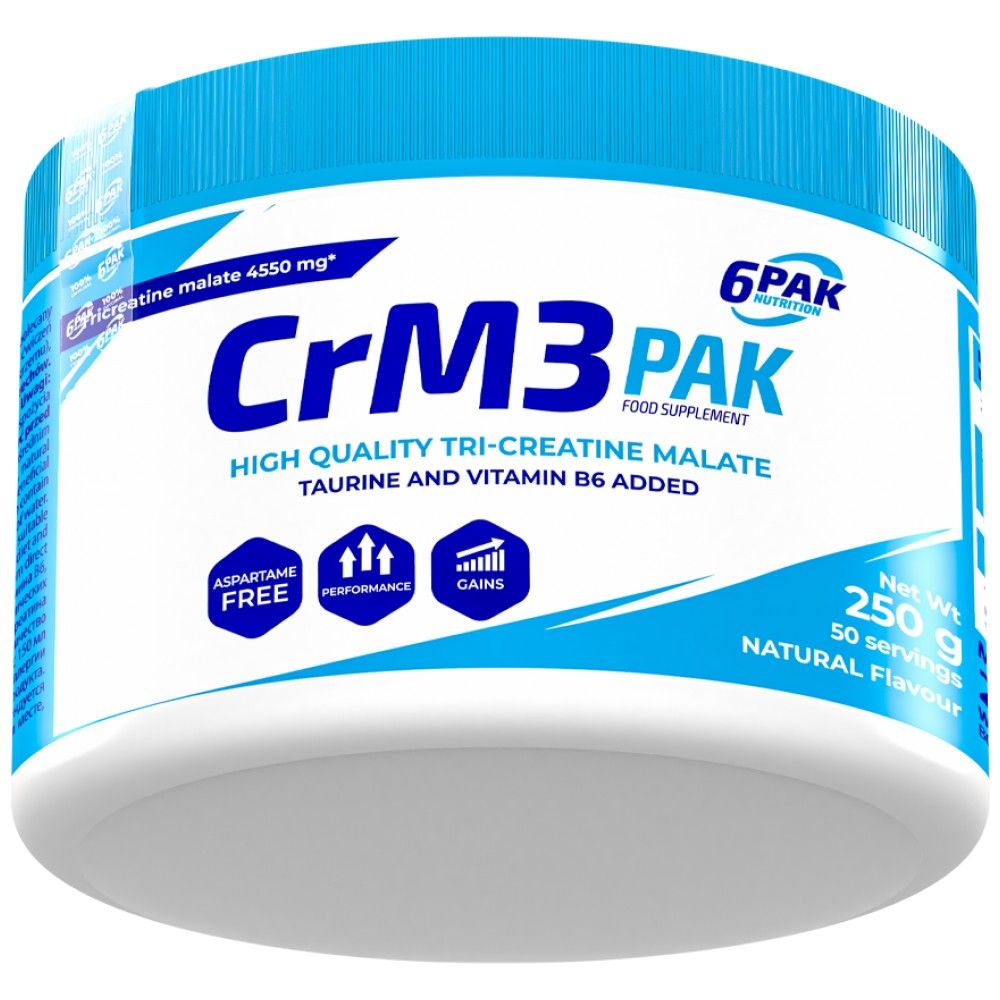 CRM3 PAK (Malato tri -creatino + taurina) - 250 gramos