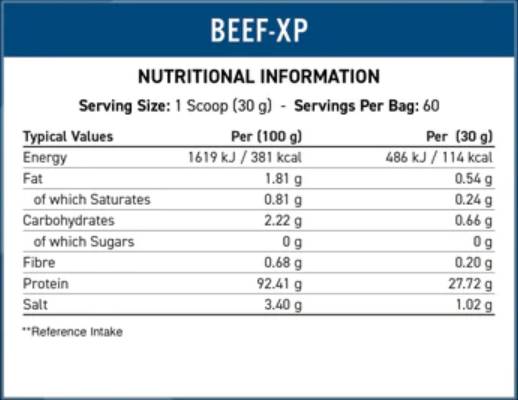 Beef-XP | Duidelijke gehydrolyseerd rundvleeseiwit - 1800 gram