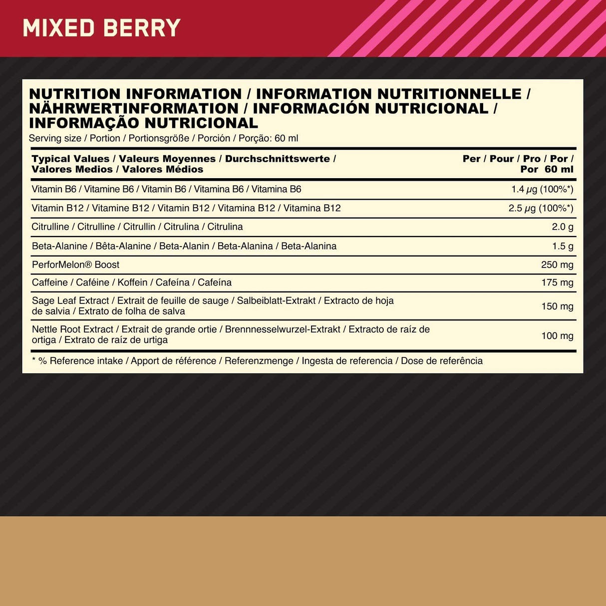 Gold Standard przed treningiem / 60 ml