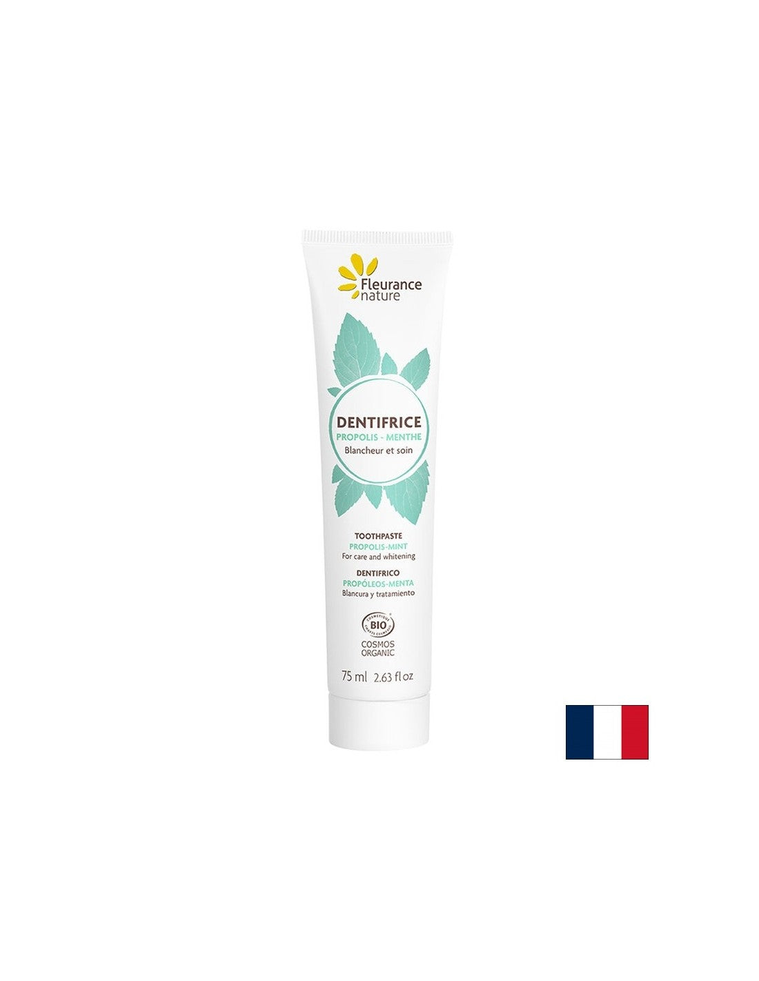 Pasta de dientes con menta y biografía de propóleos, 75 ml de naturaleza flotante