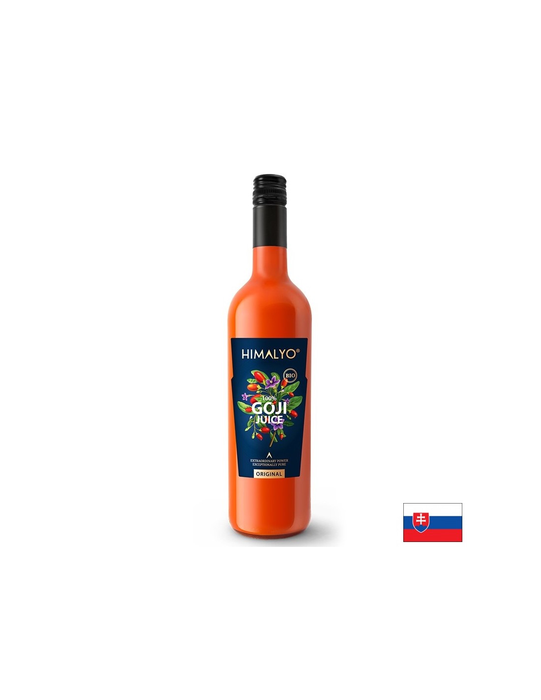 Organická šťáva z Goji Berry - výkonná antioxidant - pro dobré vidění a silnou imunitu 750 ml, 30 dávek