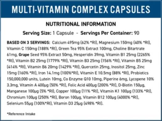 Multi-Vitamin Complex Vitality - 90 capsules