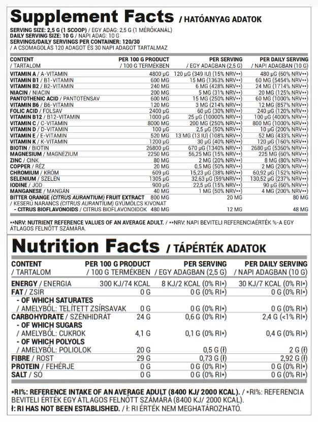 Multi Powder | With Vitamins & Minerals - 300 grams