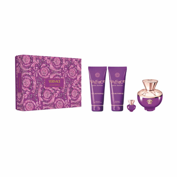 <tc>VERSACE</tc> Dylan Purple Eau De Parfume Spray 100ml Sada 4 kusů