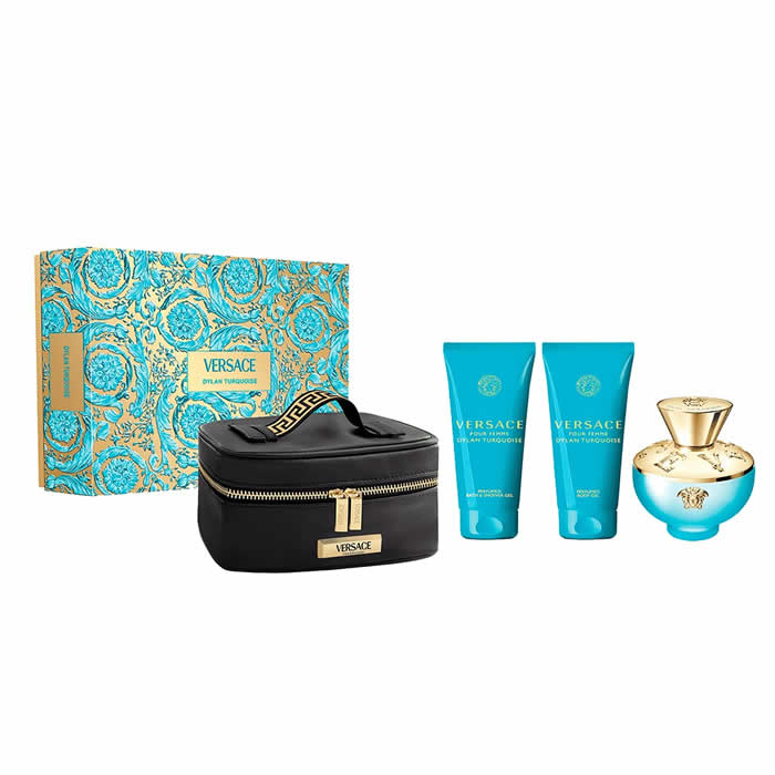 <tc>VERSACE</tc> Dylan Torquoise Eau De Toilette Spray 100ml Set 4 Piezas