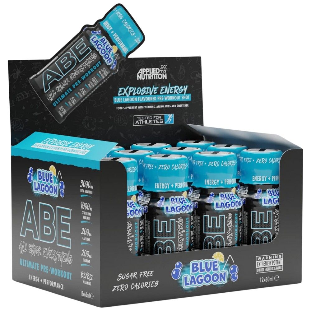 Abe schot | All Black Everything Pre -Workout - 12 x 60 ml