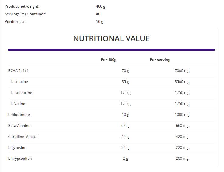BCAA Max direct poeder 400 gram