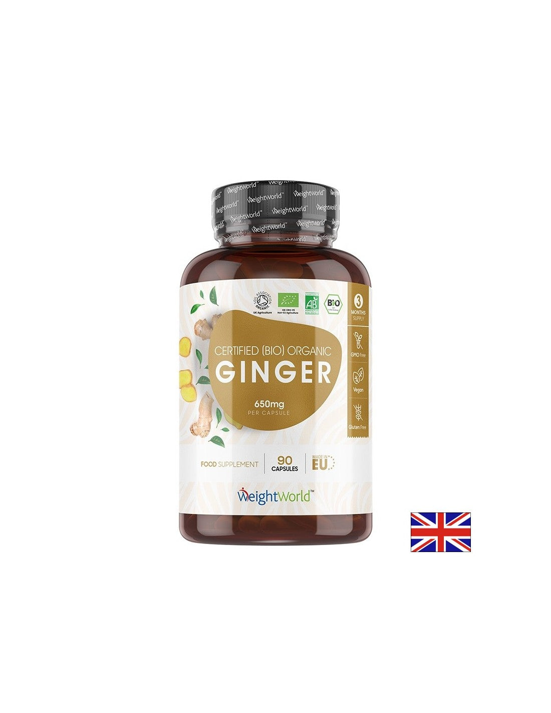 For stomach discomfort - Ginger (root), 90 capsules