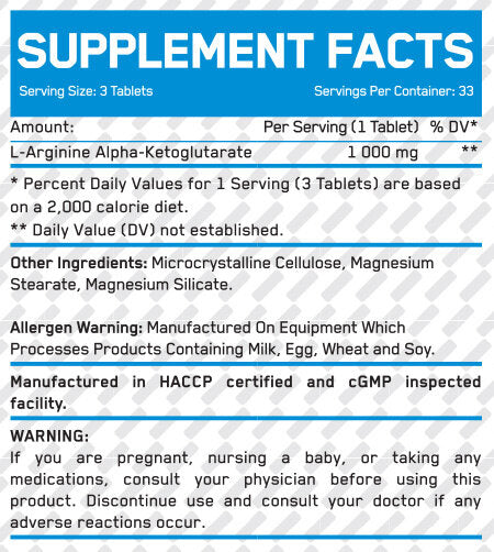 AAKG 1000 mg / 100 tabellen