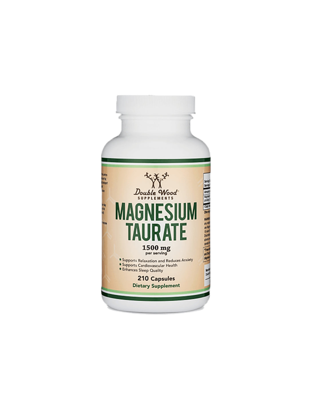 Magnesium taurate/ Magnesium taurate, 210 capsules Double Wood - Nutra Best Europe