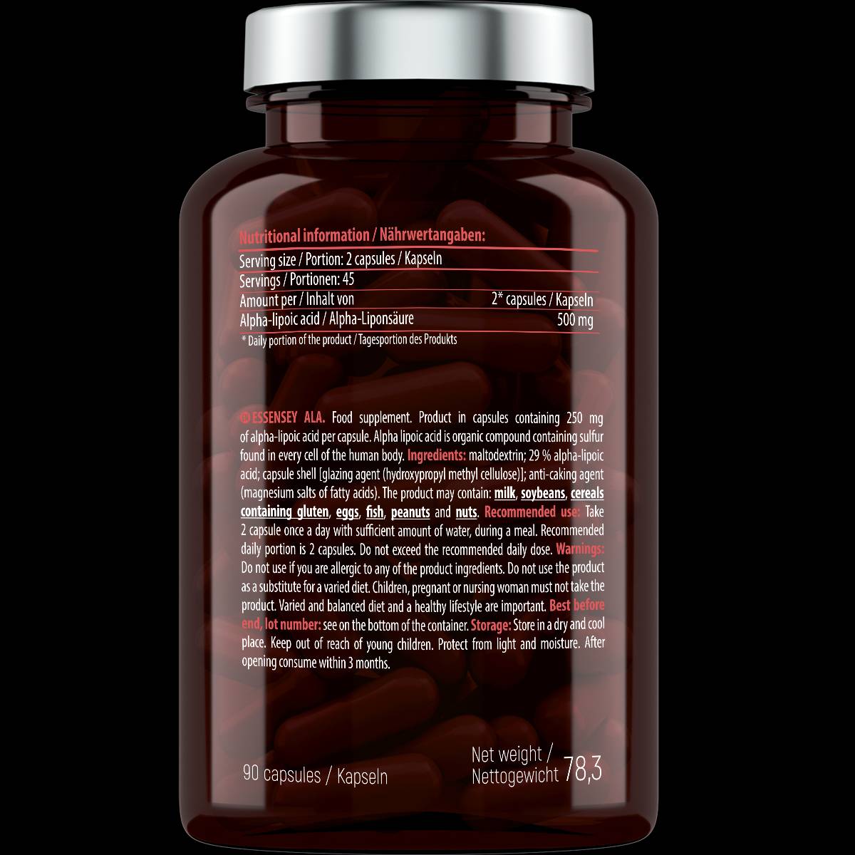 ALA | Alpha Lipoic Acid 500 mg - 90 capsules