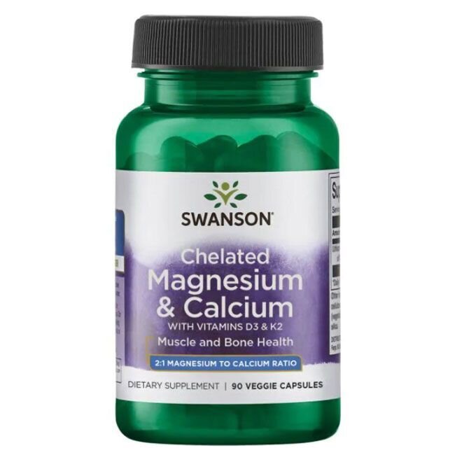 Albion Magnesium & Calcium / with Vitamin D3 & K2 - 90 capsules