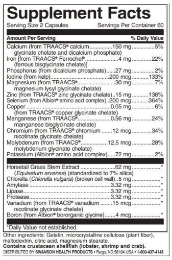Albion Multi-Mineral With Iron - 120 capsules