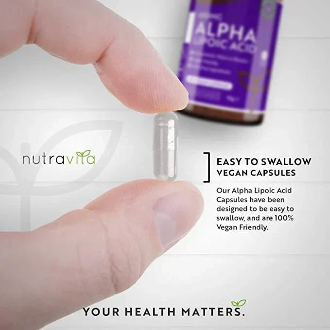 Cápsulas de ácido lipóico Alpha 650mg / 120, 120 doses / nutravita