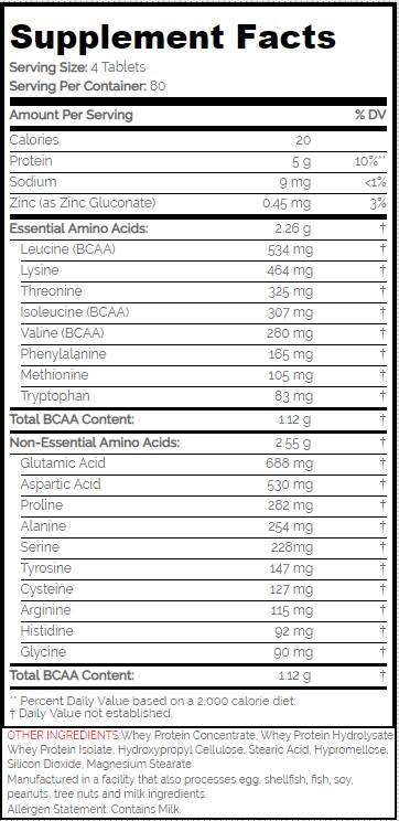 Aminozuur xtreme 5000 320 tabletten