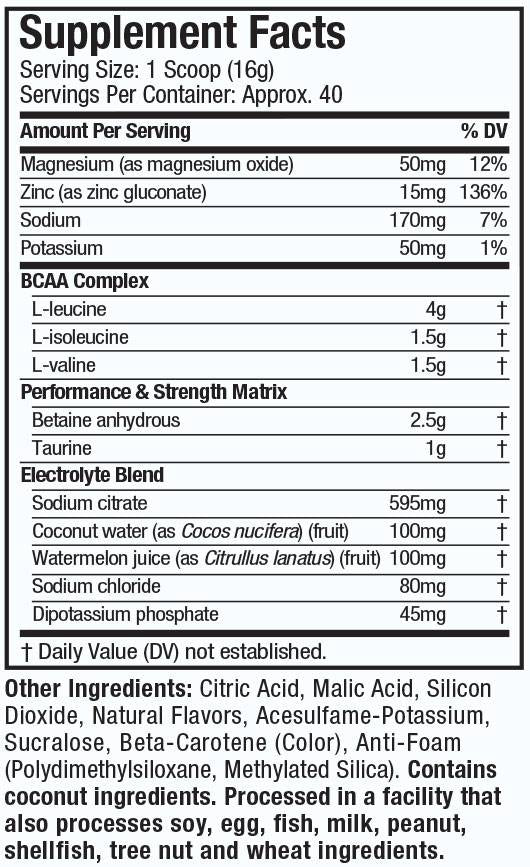 Amino Build/Performance-Oancing BCAA Fórmula 400 Gramos