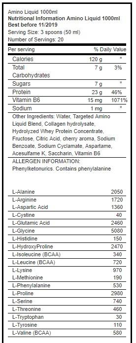 Amino vloeistof 1000 ml - 1000 ml