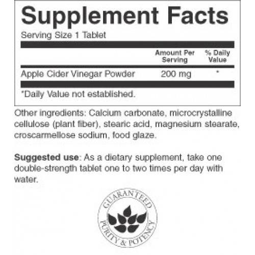 Vinagre de sidra de manzana 200 mg - 30 tabletas