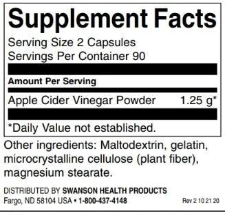 Vinagre de sidra de manzana 625 mg | Alta potencia: 180 cápsulas