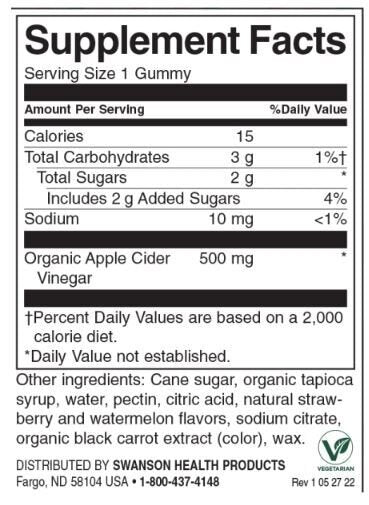 Apple Cider Esseg Gumien | Äerdbier Waassermeloun - 60 chewable Pëllen