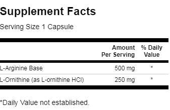 Arginine en ornithine 100 capsules