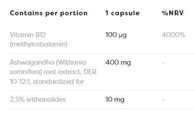 Ashwagandha Extra 400 mg - 60 tobolek