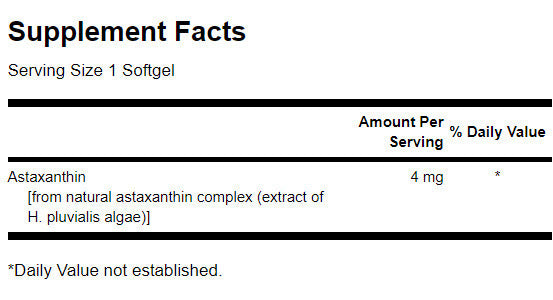 Astaxanthin 4 mg - 60 Gel capsules