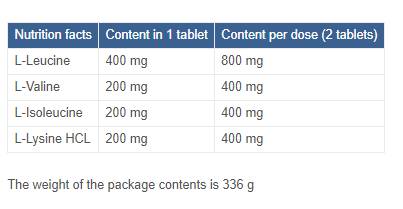 BCAA 4000 sterke formule - 240 tabletten