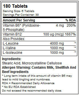 BCAA 6000 - 180 tabletas