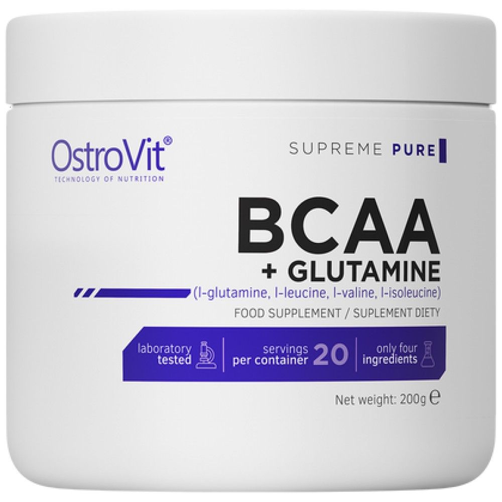 BCAA + glutamino milteliai - 200 gramų