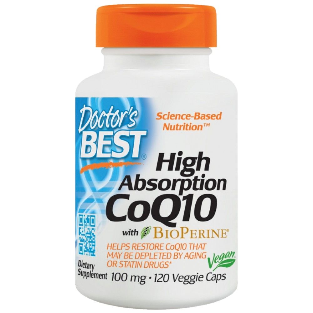 BEST CoQ10 with Bioperine 100 mg - 120 capsules