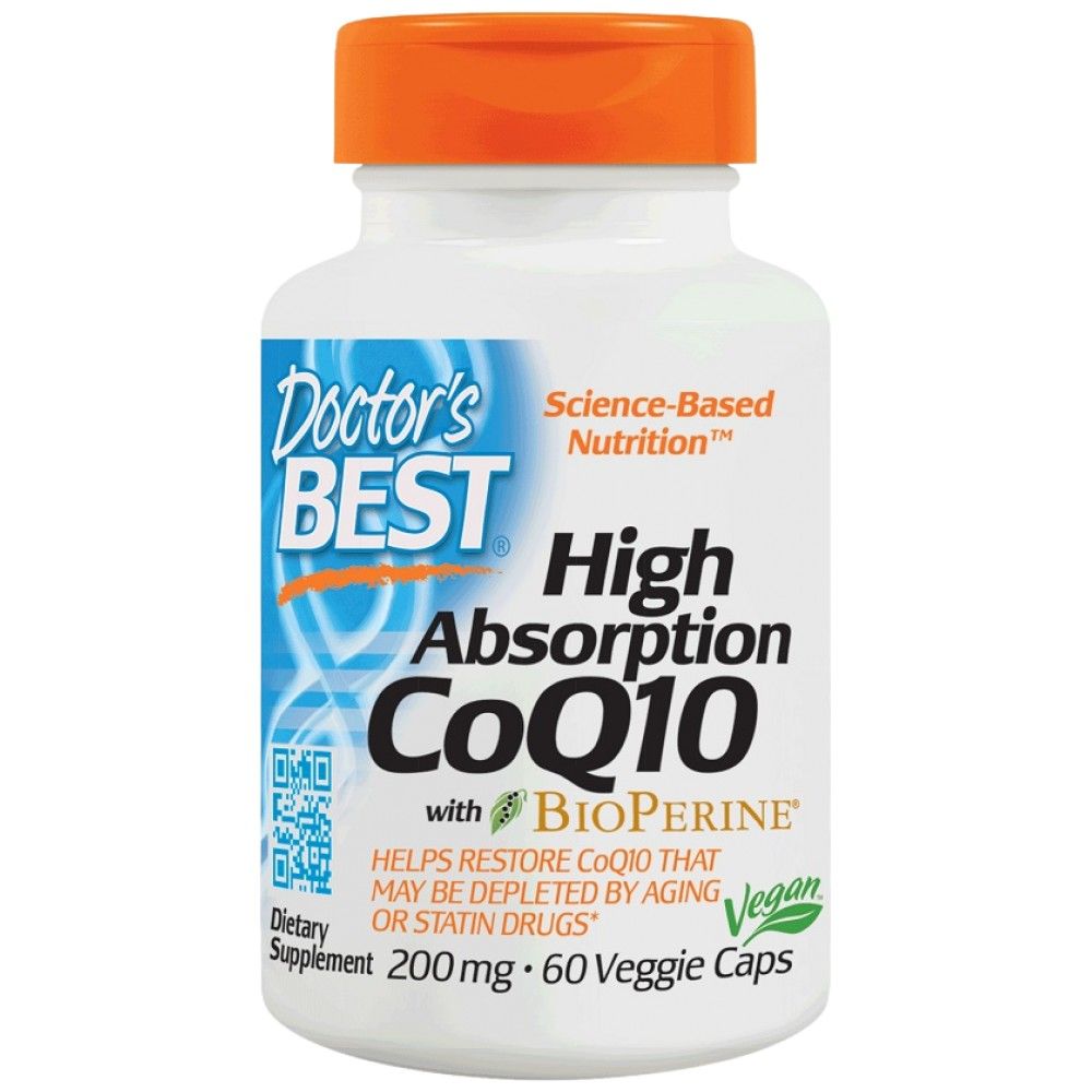 Geriausias CoQ10 su 200 mg bioperine - 60 kapsulių