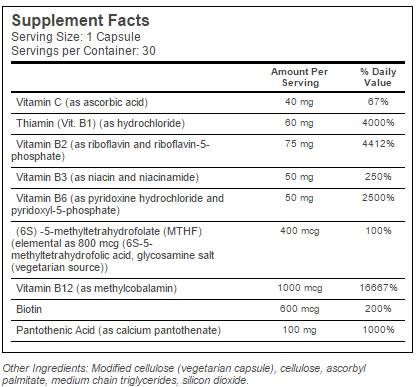 Beste volledig actieve B -complex | Met QuatRefolic® - 30 capsules