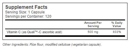 BEST Vitamin C + Quali™ C 500 mg - 120 capsules
