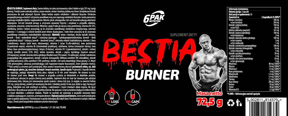 Burner Bestia - 100 tobolek