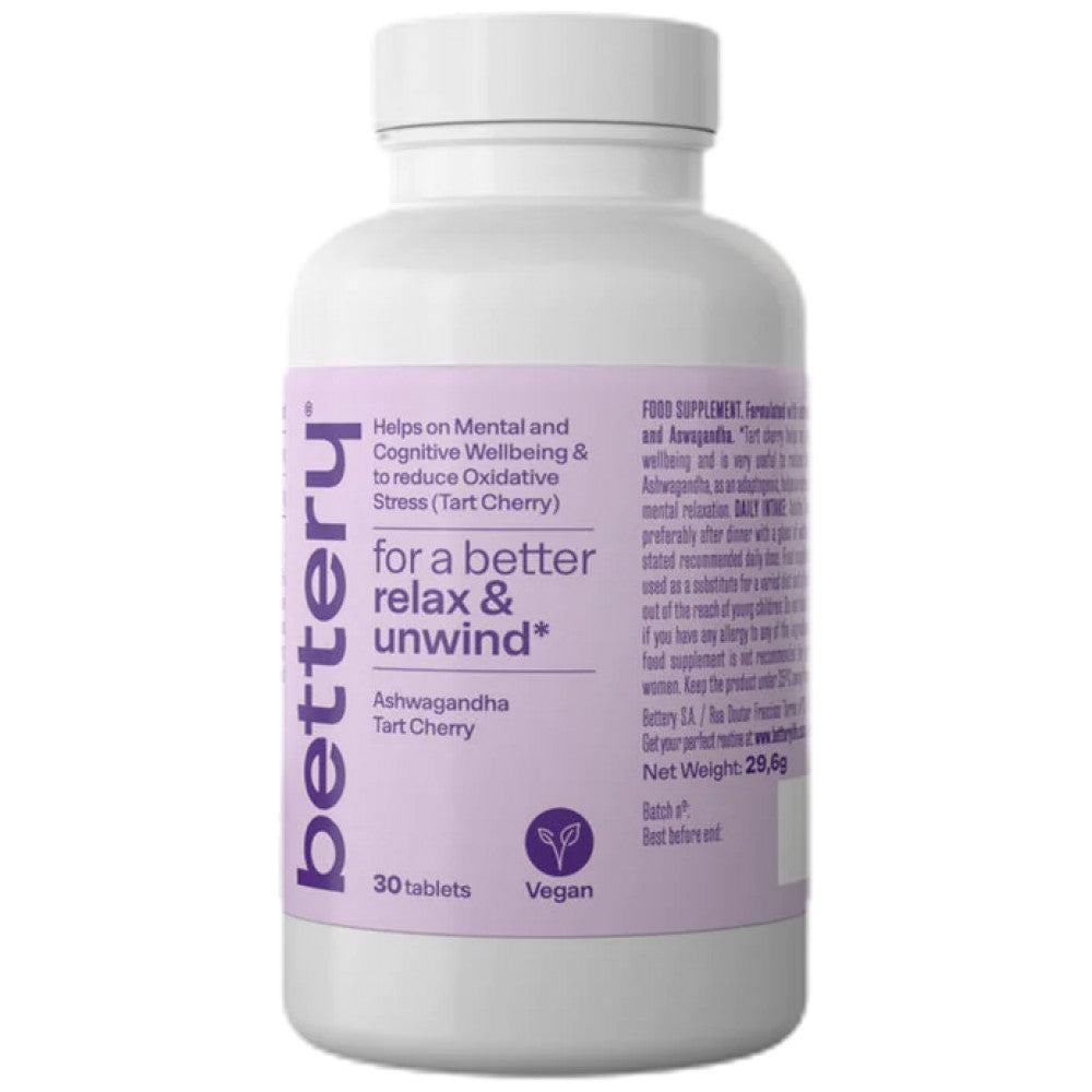 Relax Tabs | with Ashwagandha & Tart Cherrt - EXP DATE: 30.11.2024 - 30 Tablets