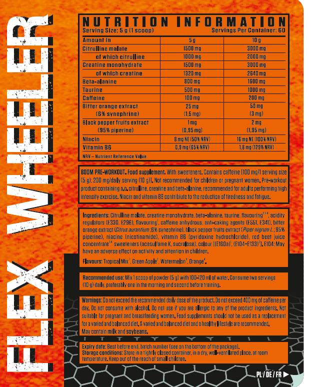 BOOM Pre-Workout Formula - 300 grams