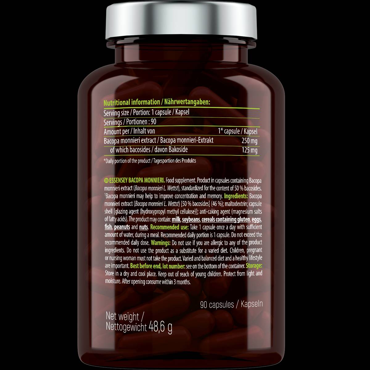 Bacopa Monnieri 250 mg - 90 capsules