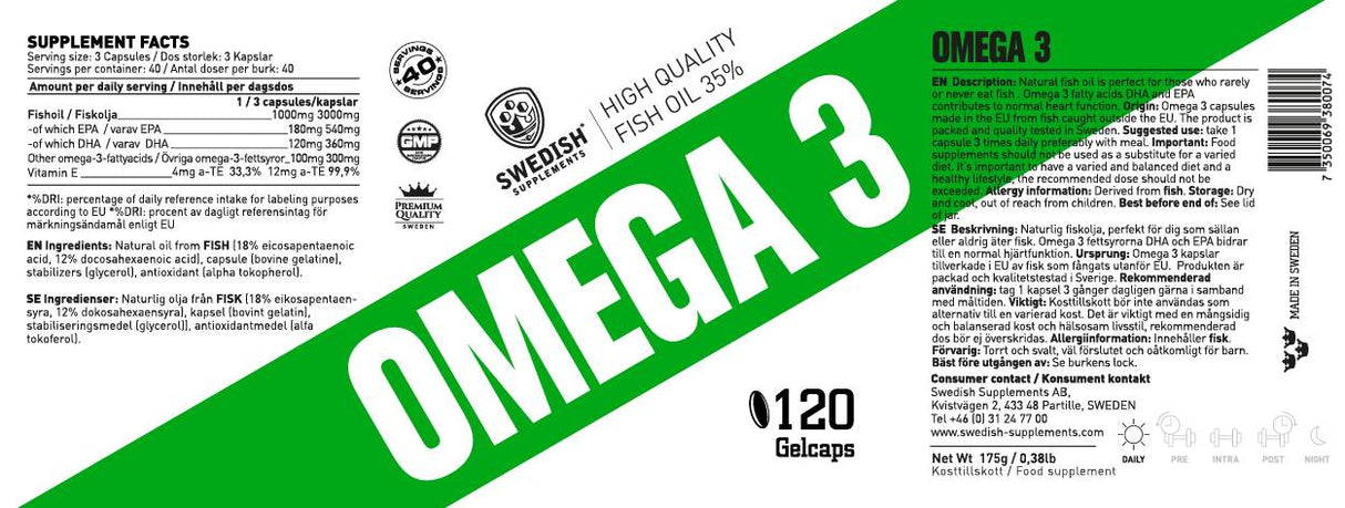 Ole nutikas - Omega 3 - 120 geelkapslid