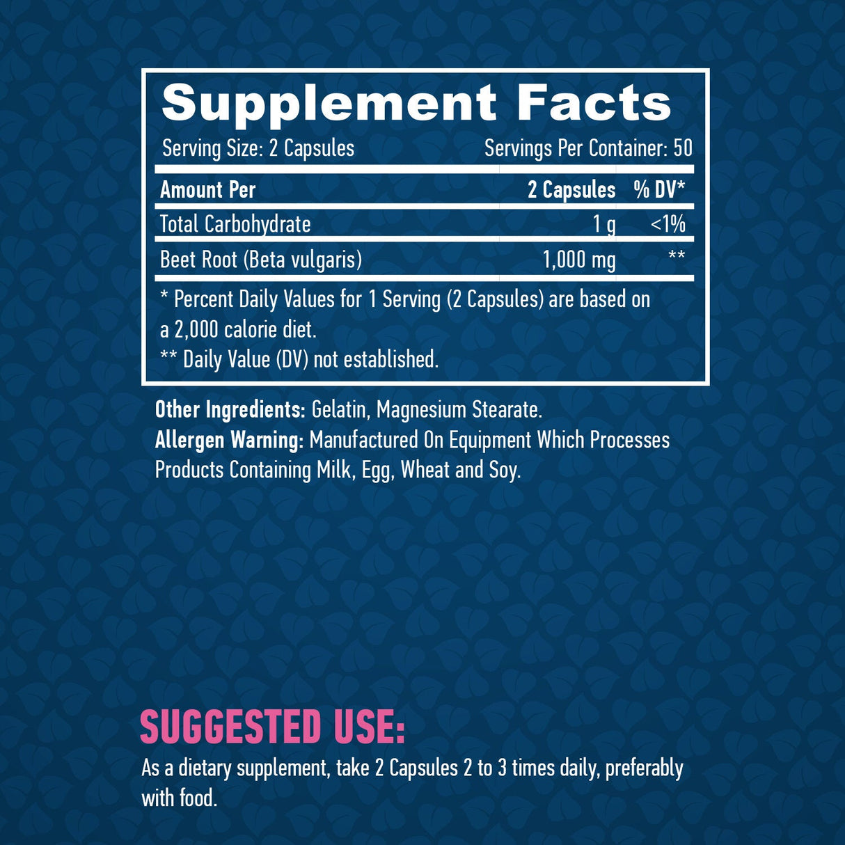 Korzeń buraków / beta vulgaris / 500 mg / 100 czapek