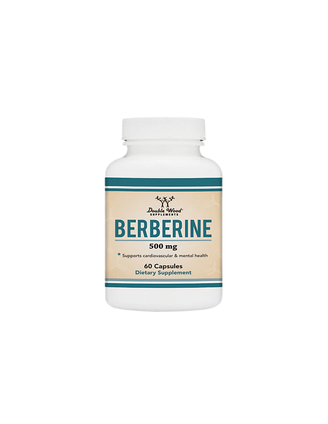 Berberinas - Berberinas (cukraus kiekis kraujyje ir cholesterolio kontrolė), 60 dvigubos medienos kapsulės