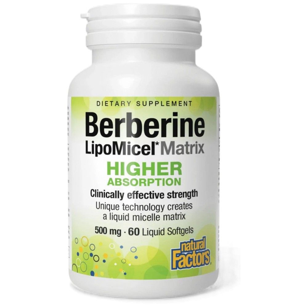 Berberine LipoMicel Matrix 500 mg - 60 Gel Capsules
