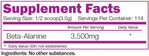 Beta-Alanine 3500 mg - 400 grams