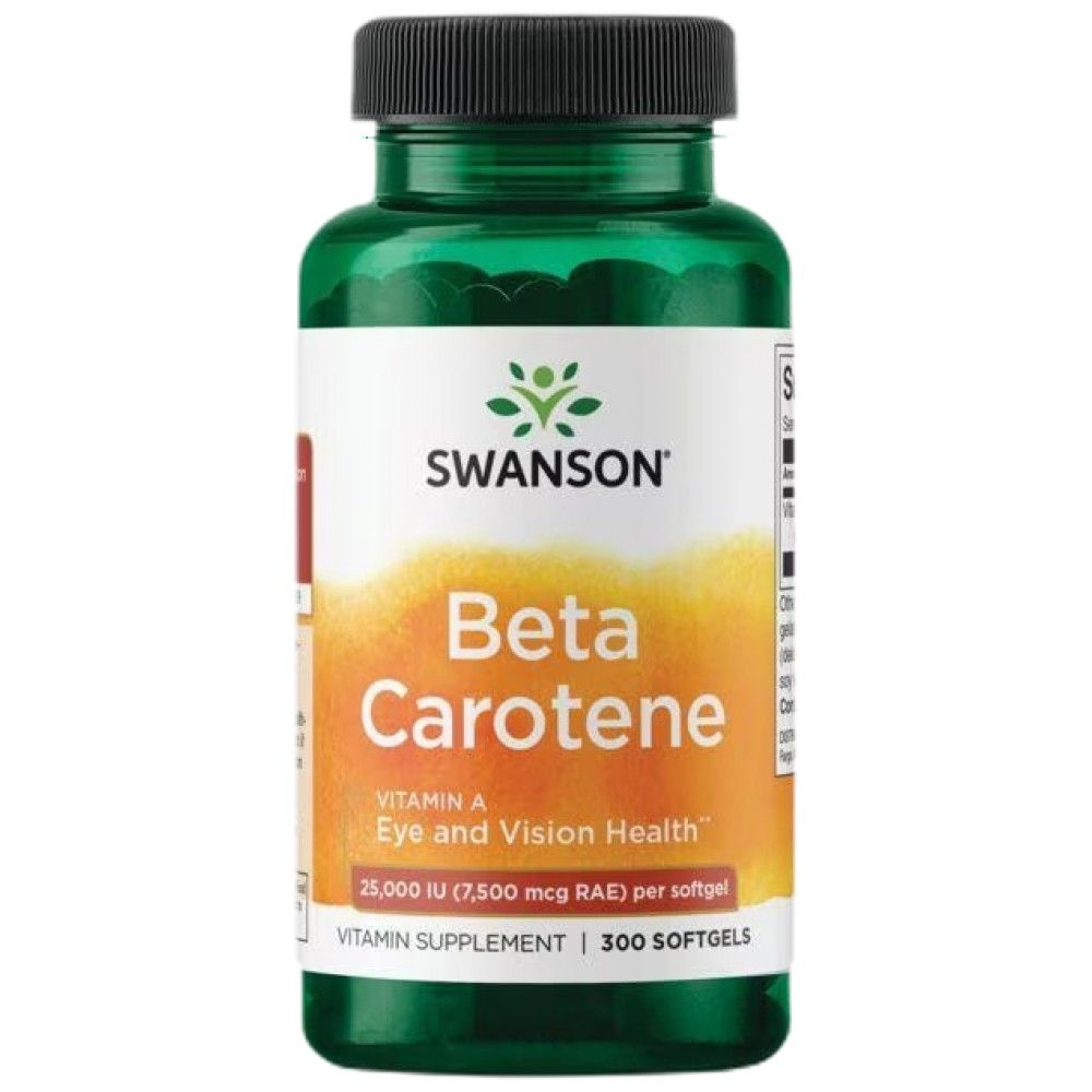 Beta-Carotene 25,000 IU - 300 Gel capsules