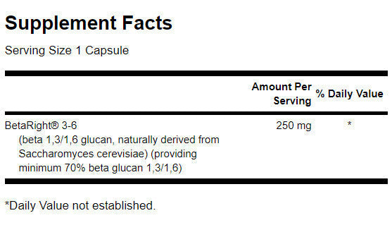 Betaright Beta Glucans 250 mg - 60 kapsułek
