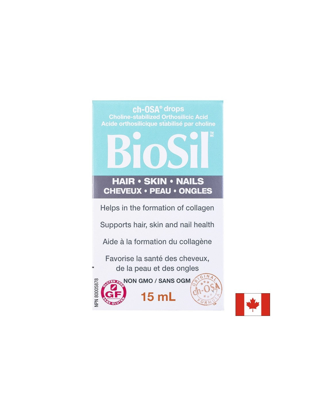Biosil ™ Hoer, Haut & Neel / Hoer, Lieder an Neel 15 ml x 30 deeglech Dosen Natierlech Factoren