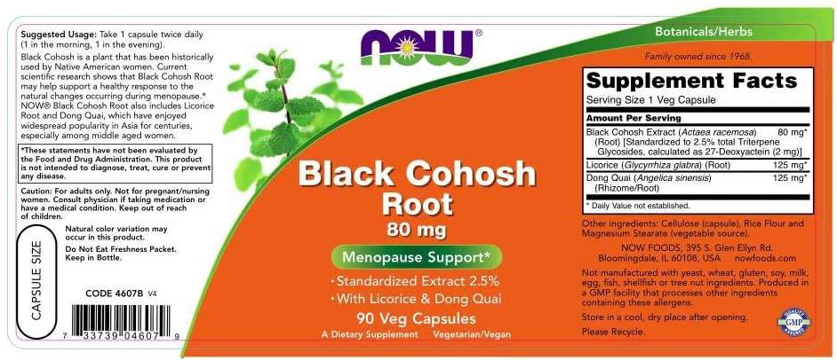 Black Cohosh Root 80 mg - 90 capsules