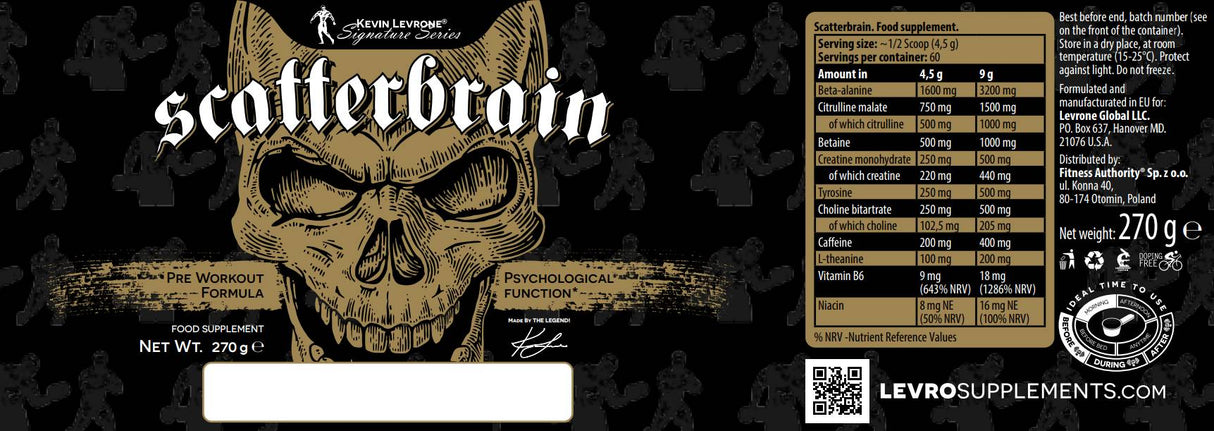 Línea negra/scatterbrain/súper concentrado entrenamiento prepacio - 270 gramos